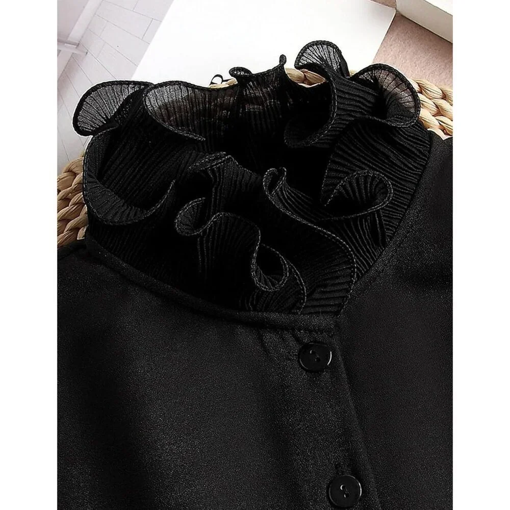N/A black faux